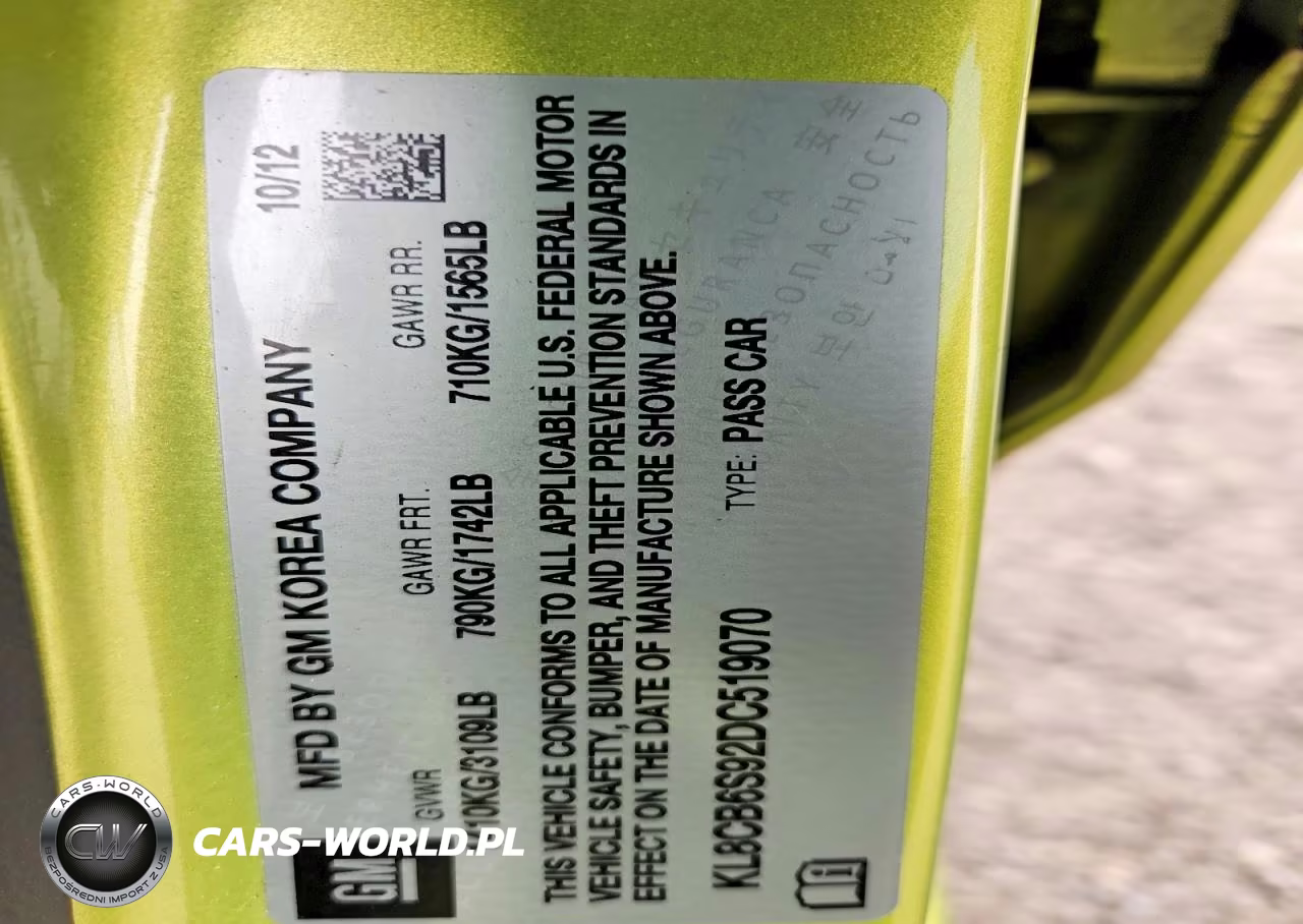2013 Chevrolet Spark Ls VIN:KL8CB6S92DC519070 - 12