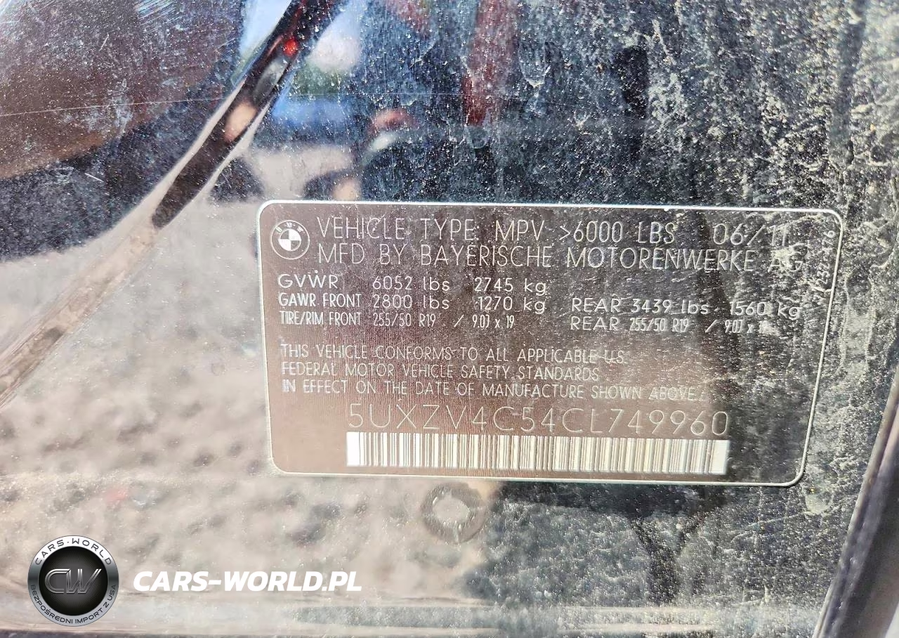2012 BMW X5 xDrive35I VIN:5UXZV4C54CL749960 - 13