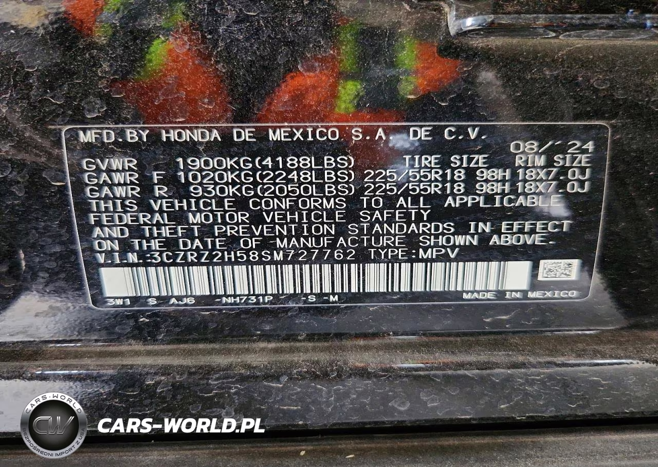 2025 Honda Hr-V Sport VIN:3CZRZ2H58SM727762 - 12
