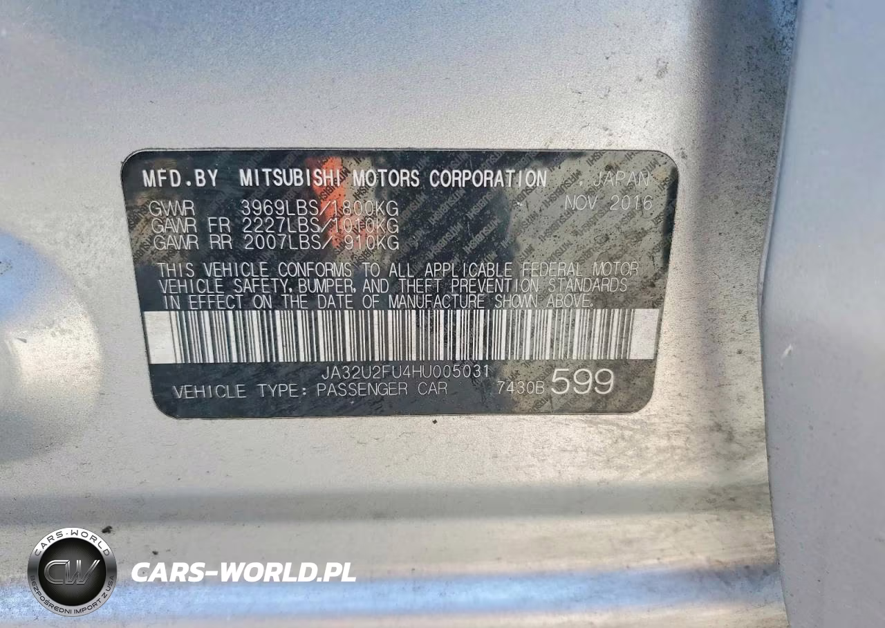 2017 Mitsubishi Lancer Es VIN:JA32U2FU4HU005031 - 13