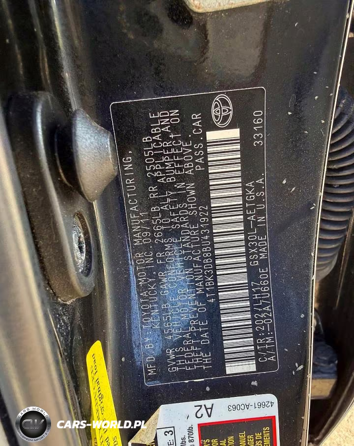 2011 Toyota Avalon Base VIN:4T1BK3DB8BU431922 - 10