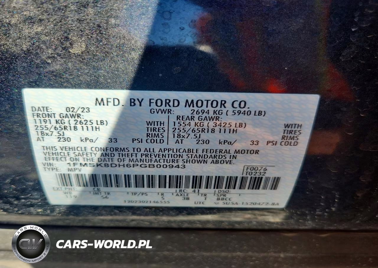 2023 Ford Explorer Xlt VIN:1FMSK8DH6PGB00943 - 13