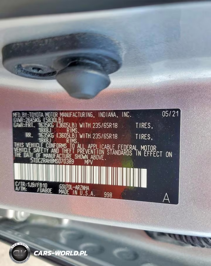 2021 Toyota Highlander L VIN:5TDCZRAH8MS070389 - 13