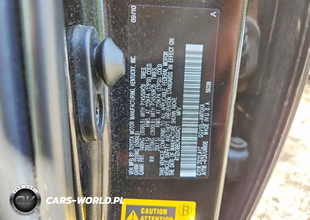 2010 Toyota Venza Fwd V6 VIN:4T3ZK3BB2AU033421 - 12