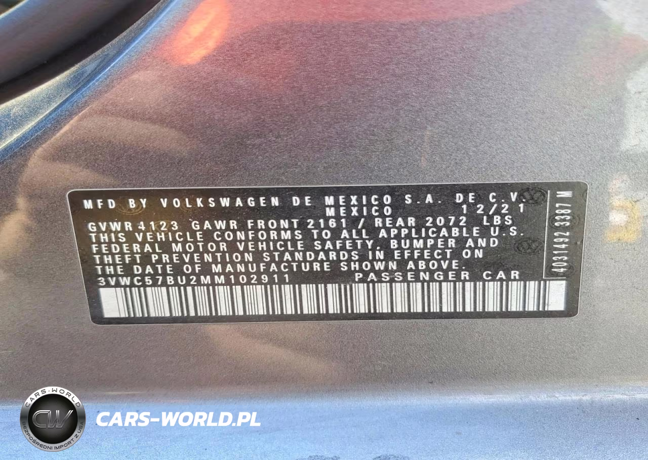 2021 Volkswagen Jetta S VIN:3VWC57BU2MM102911 - 12