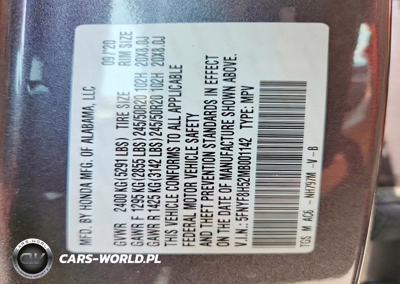 2021 Honda Passport Exl VIN:5FNYF8H52MB001142 - 13