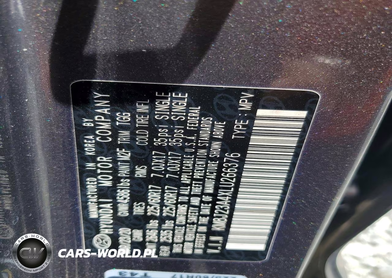 2020 Hyundai Tucson Se VIN:KM8J23A4XLU266376 - 13