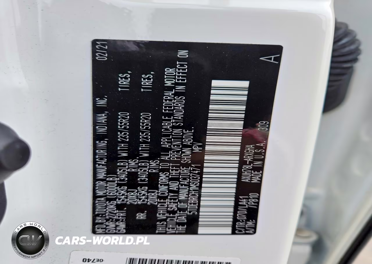 2021 Toyota Highlander Hybrid Platinum VIN:5TDEBRCH1MS037471 - 12