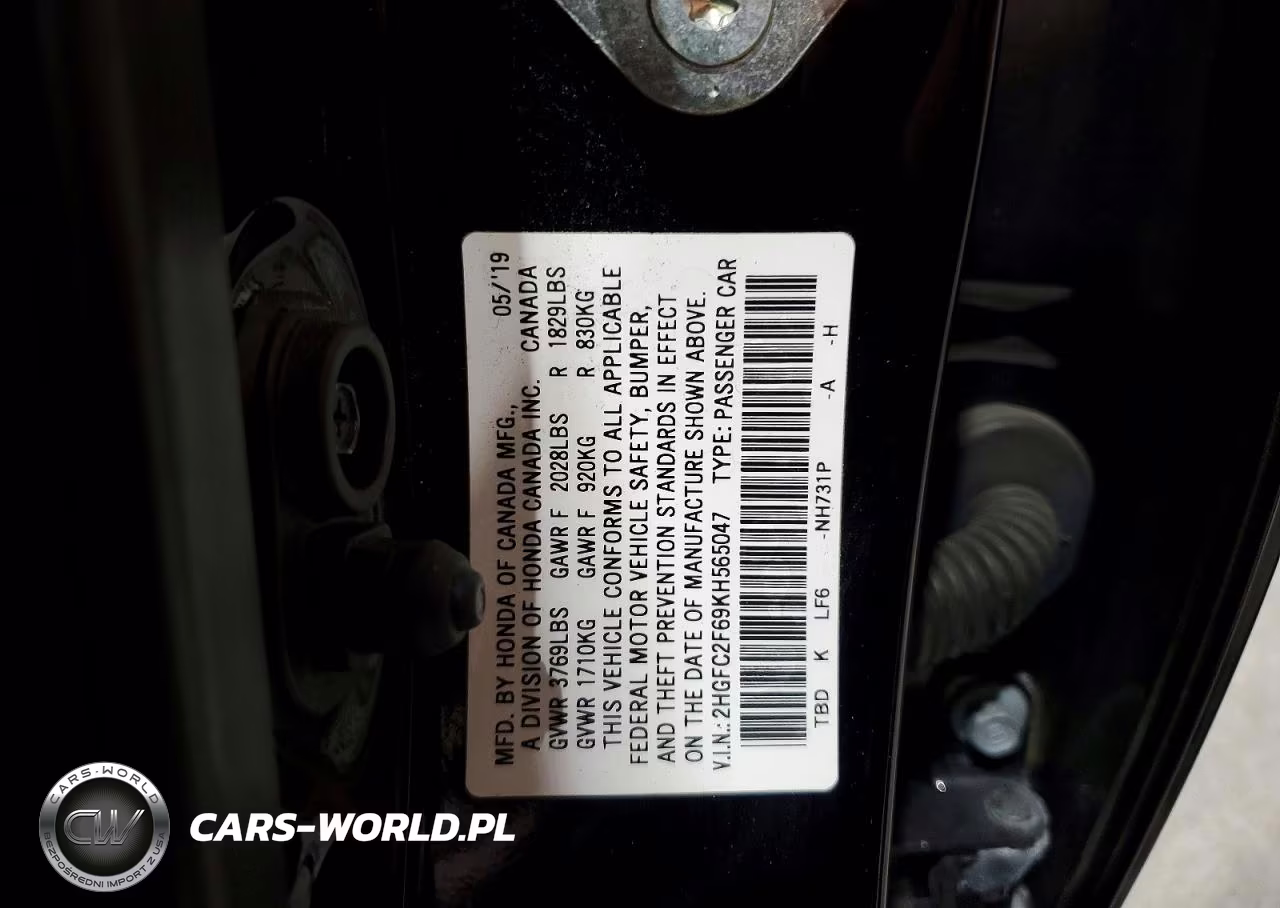 2019 Honda Civic Lx VIN:2HGFC2F69KH565047 - 13