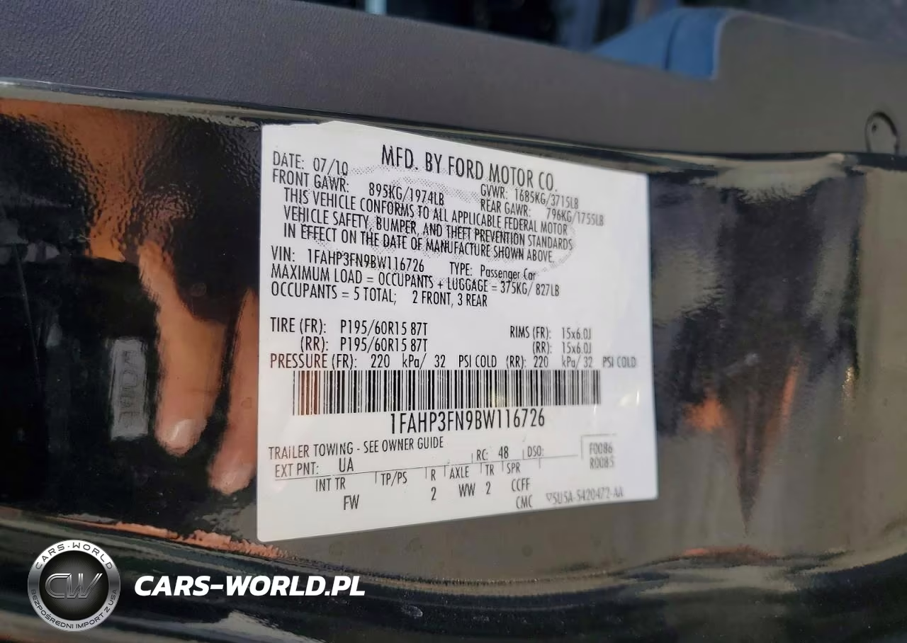 2011 Ford Focus Se VIN:1FAHP3FN9BW116726 - 12