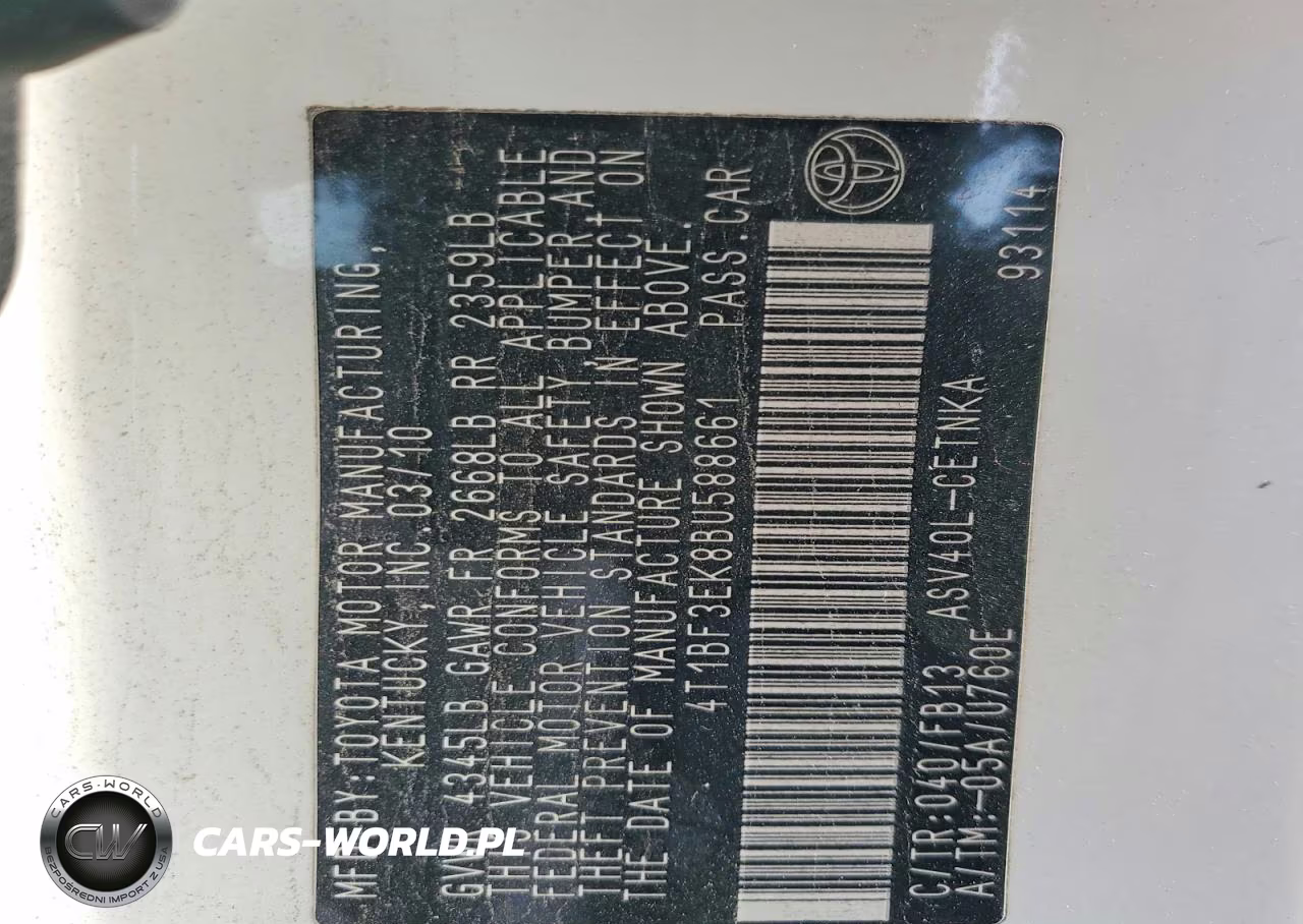 2011 Toyota Camry Le VIN:4T1BF3EK8BU588661 - 12