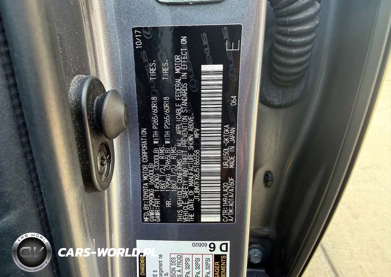 2018 Lexus Gx 460 VIN:JTJBM7FX8J5186558 - 10