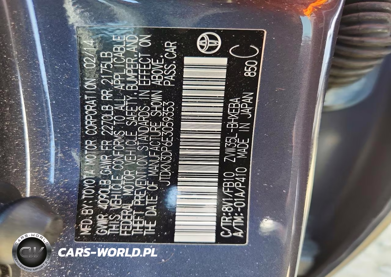 2014 Toyota Prius Plug-In Hybrid Base VIN:JTDKN3DP6E3059353 - 12