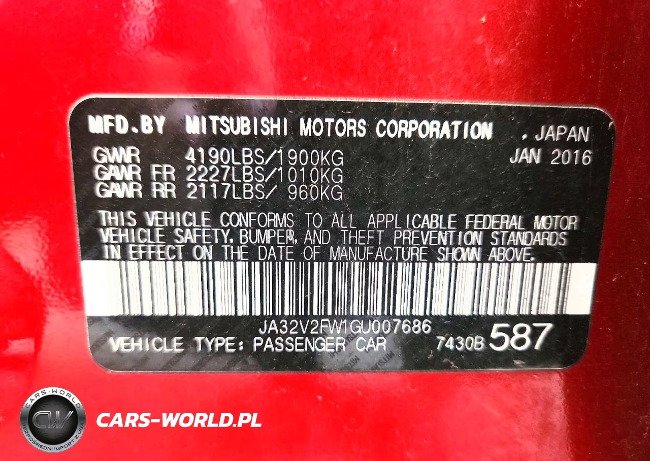 2016 Mitsubishi Lancer Es VIN:JA32V2FW1GU007686 - 13