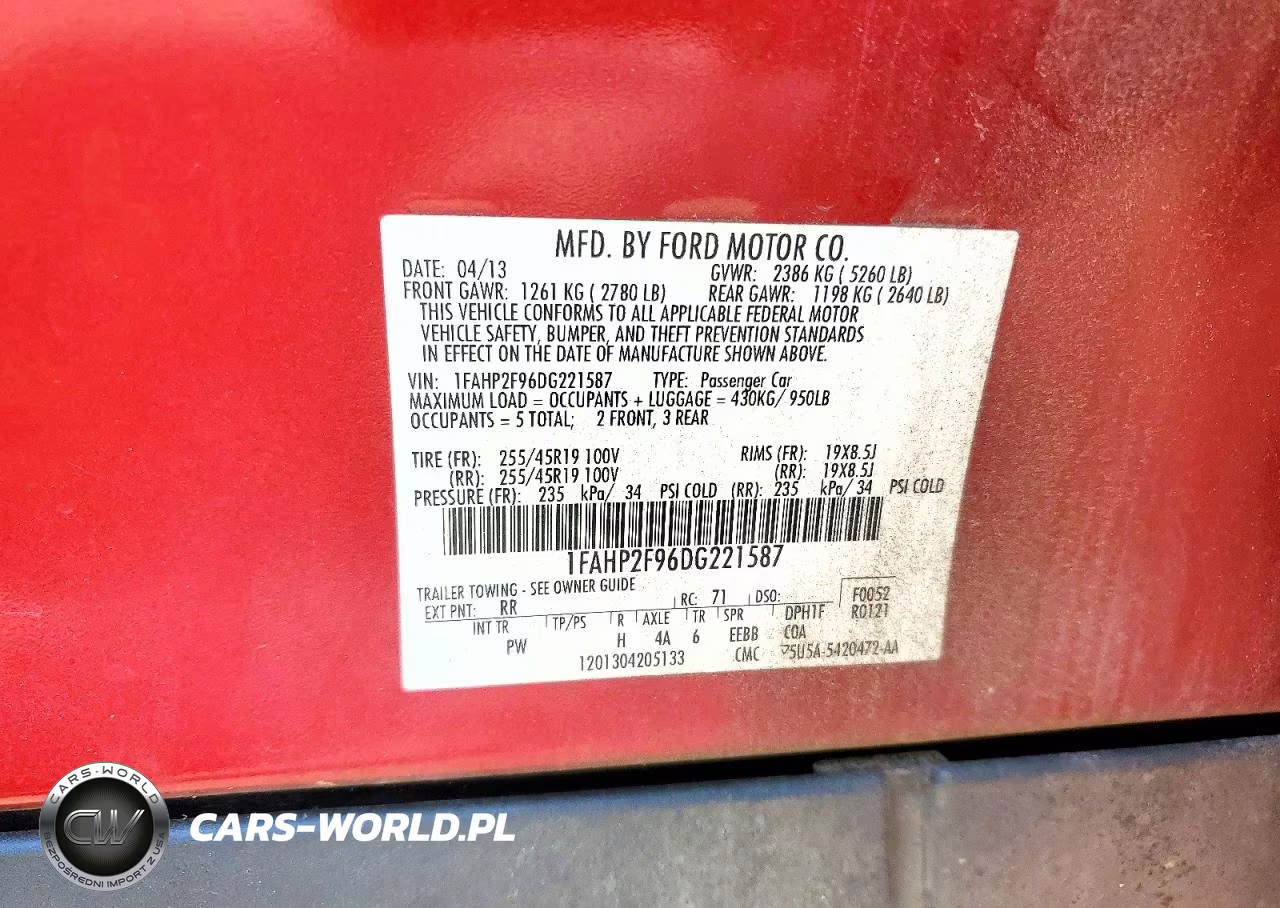 2013 Ford Taurus Limited VIN:1FAHP2F96DG221587 - 12
