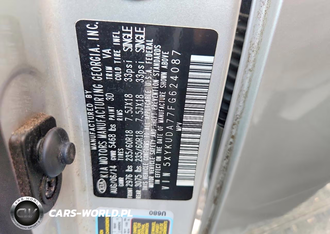 2015 Kia Sorento Ex VIN:5XYKUDA77FG624087 - 13
