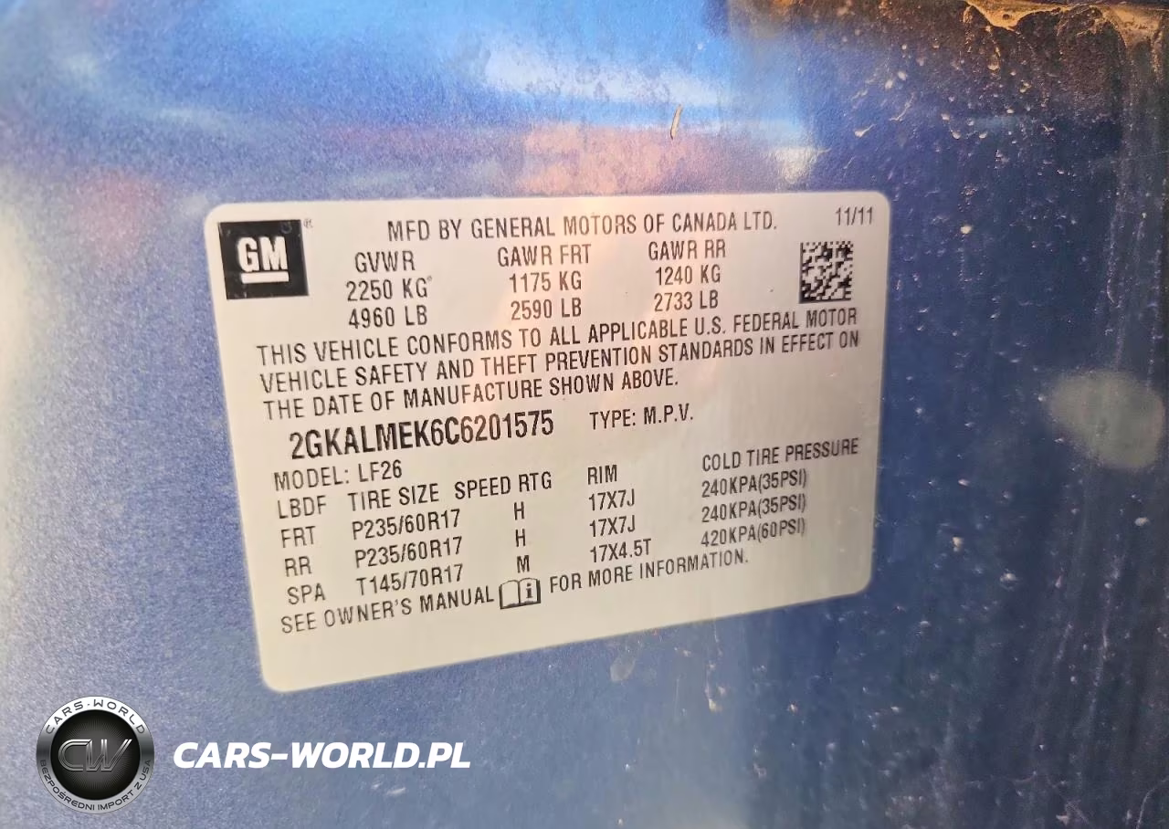 2012 GMC Terrain Sle VIN:2GKALMEK6C6201575 - 13