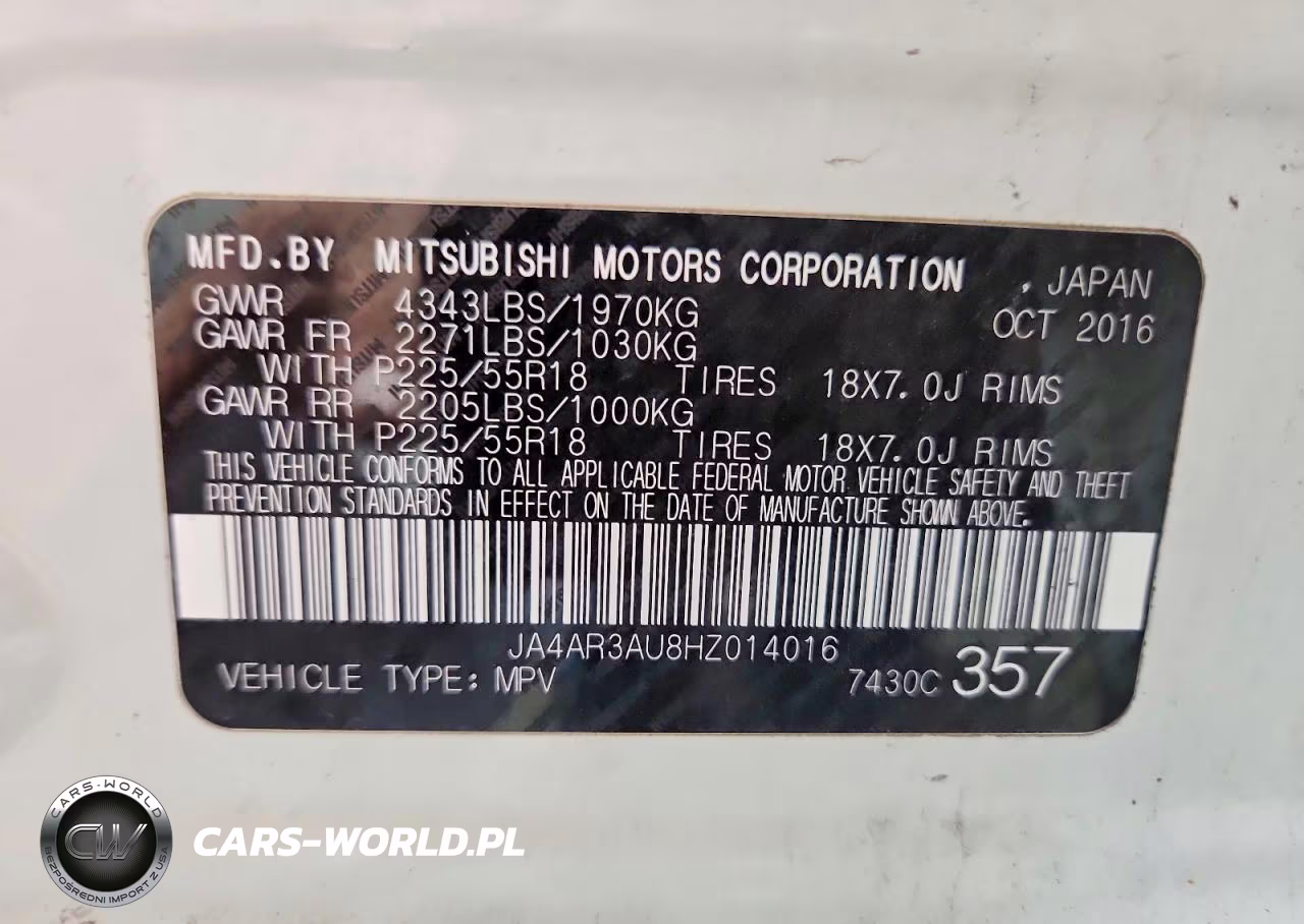 2017 Mitsubishi Outlander Sport Es VIN:JA4AR3AU8HZ014016 - 13