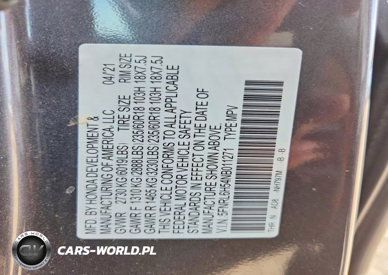 2022 Honda Odyssey Ex VIN:5FNRL6H54NB011271 - 13