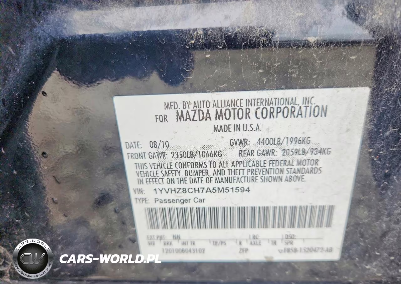 2010 Mazda 6 I VIN:1YVHZ8CH7A5M51594 - 12
