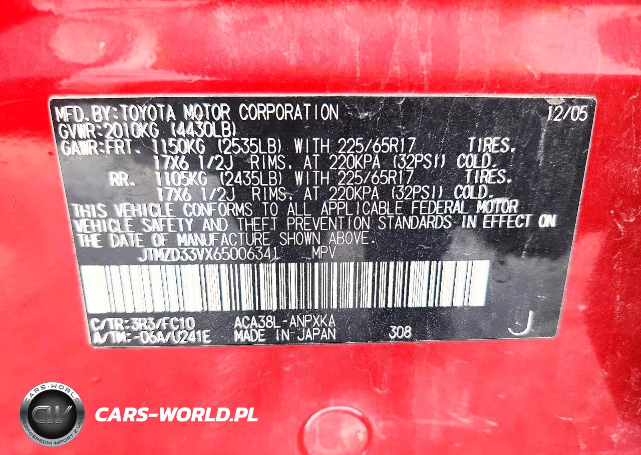 2006 Toyota Rav4 Base VIN:JTMZD33VX65006341 - 12