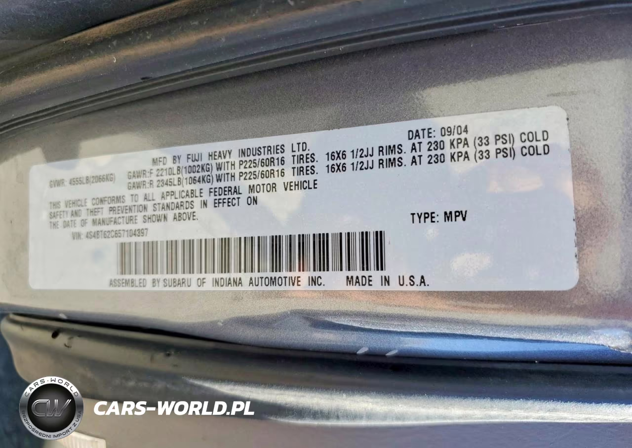 2005 Subaru Baja Sport VIN:4S4BT62C657104397 - 12