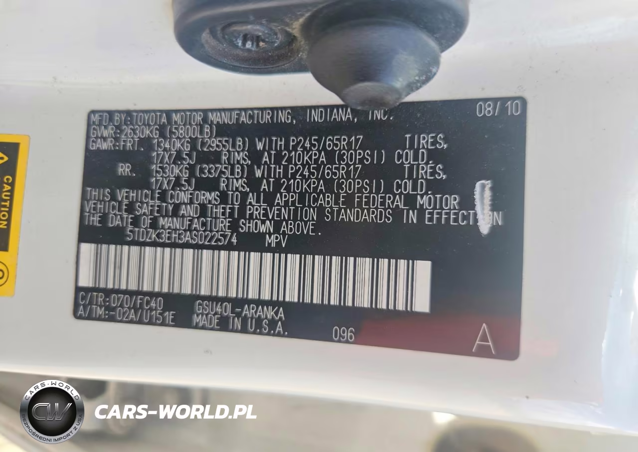 2010 Toyota Highlander Base VIN:5TDZK3EH3AS022574 - 13