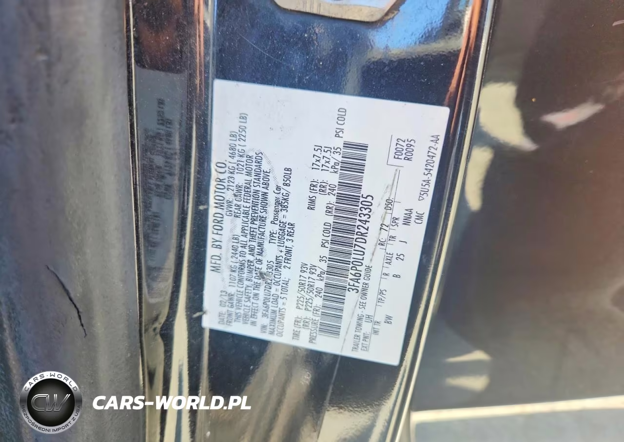 2013 Ford Fusion Se Hybrid VIN:3FA6P0LU7DR243305 - 12