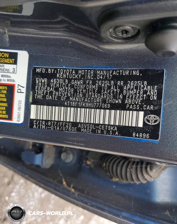 2017 Toyota Camry Se VIN:4T1BF1FK9HU777069 - 12
