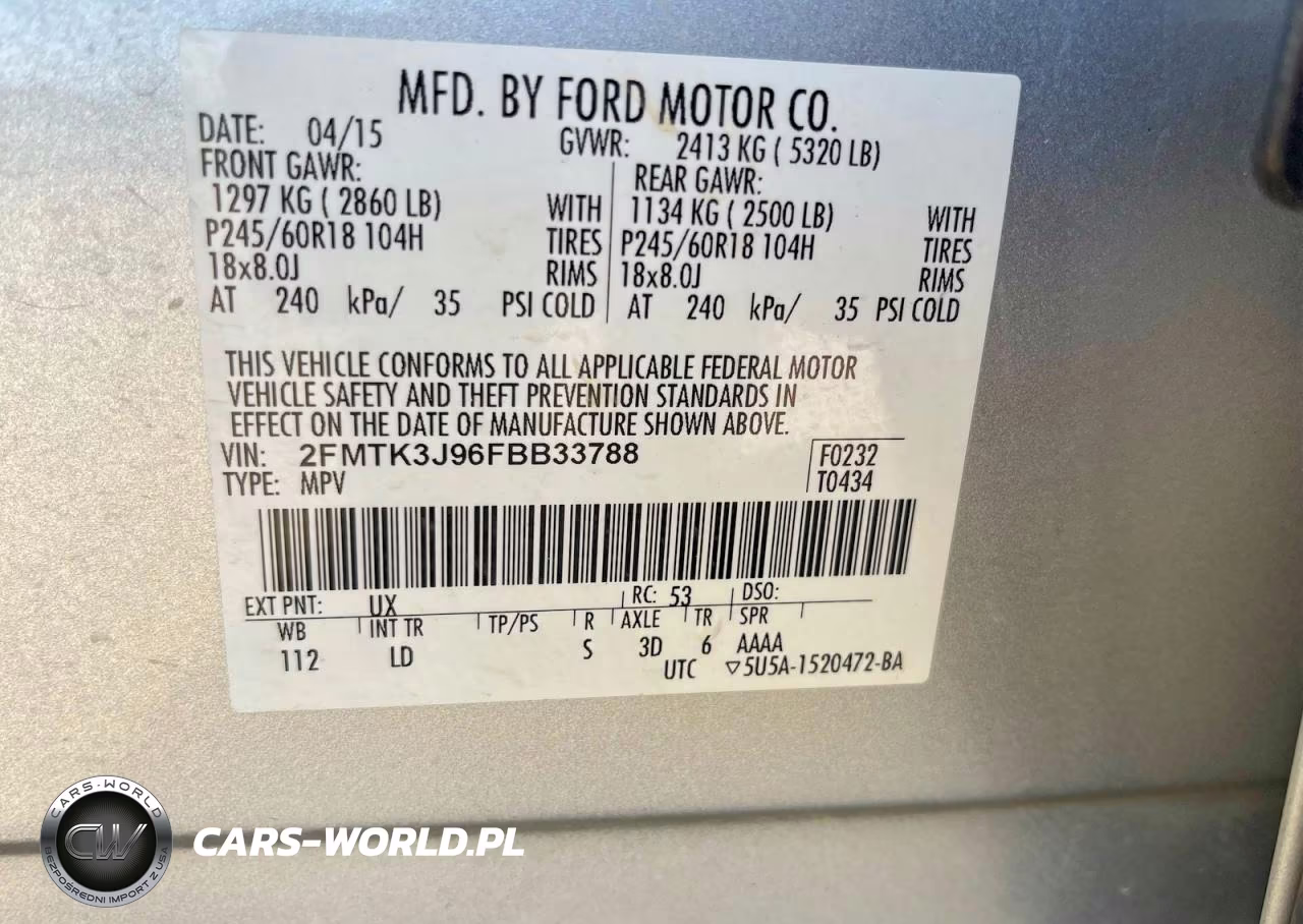 2015 FORD EDGE SEL VIN:2FMTK3J96FBB33788 - 10