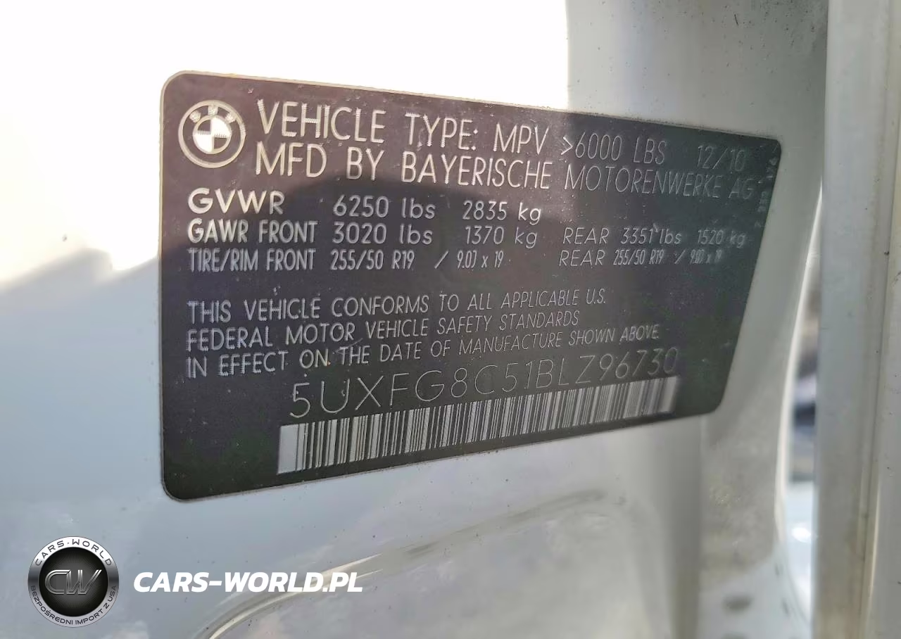 2011 BMW X6 xDrive50I VIN:5UXFG8C51BLZ96730 - 13