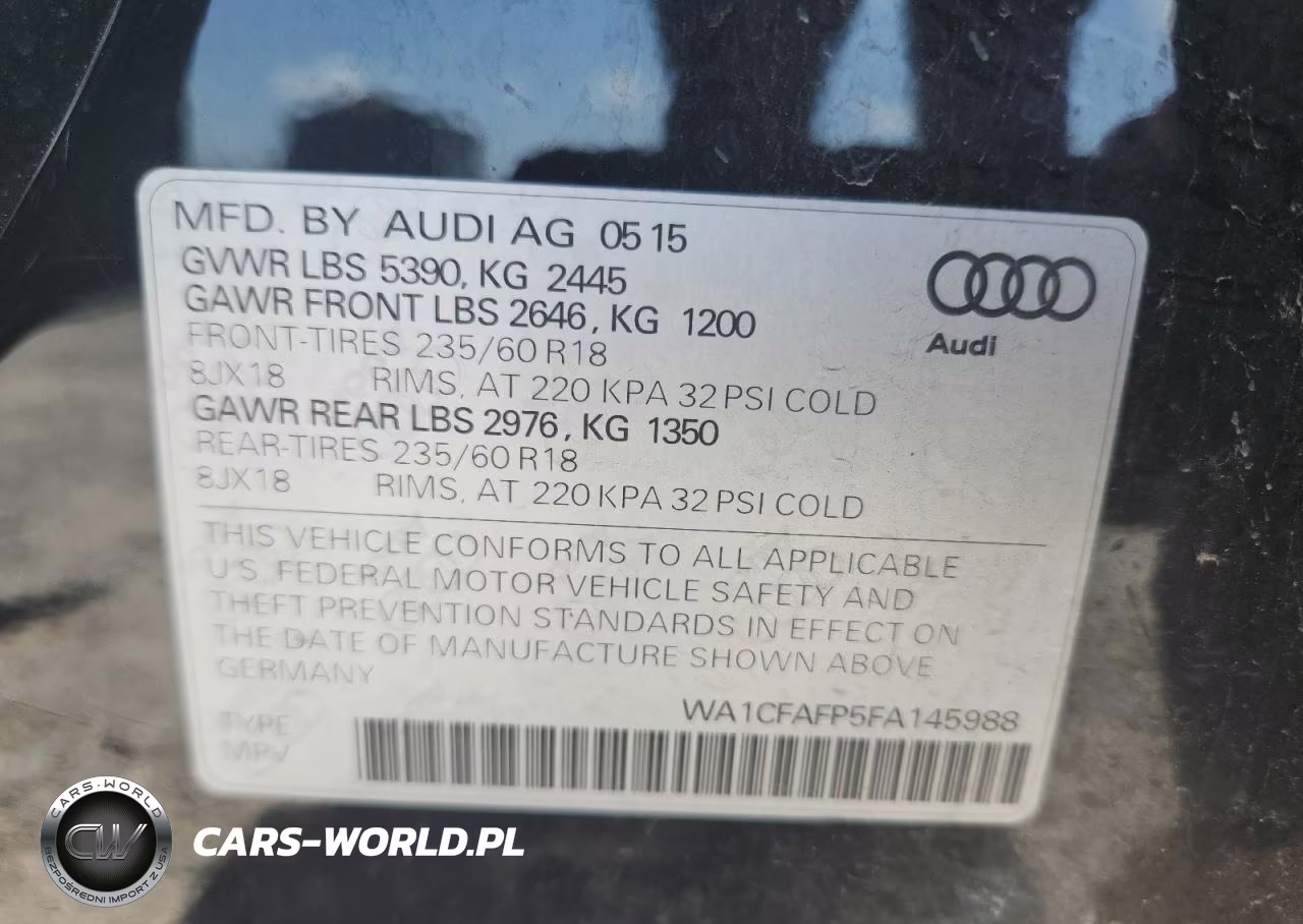 2015 Audi Q5 Premium VIN:WA1CFAFP5FA145988 - 13