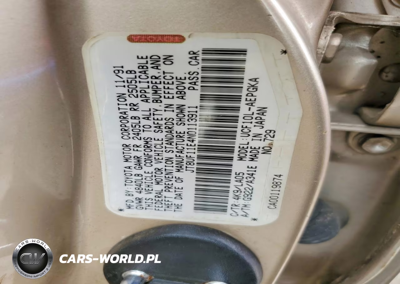 1992 Lexus Ls 400 VIN:JT8UF11E4N0113911 - 13