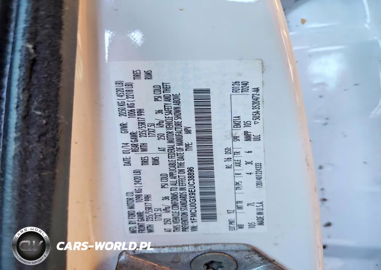 2015 Ford Escape VIN:1FMCU0GX9EUC38896 - 13