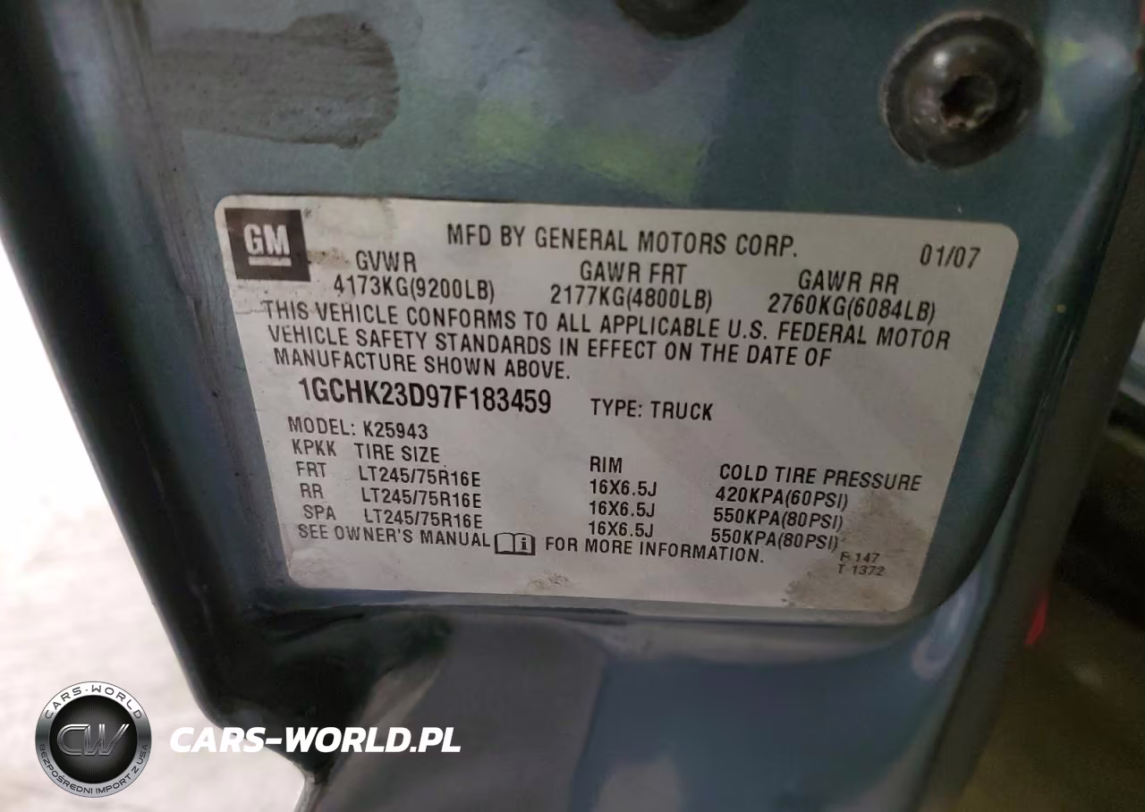 2007 Chevrolet Silverado K2500 Heavy Duty VIN:1GCHK23D97F183459 - 12