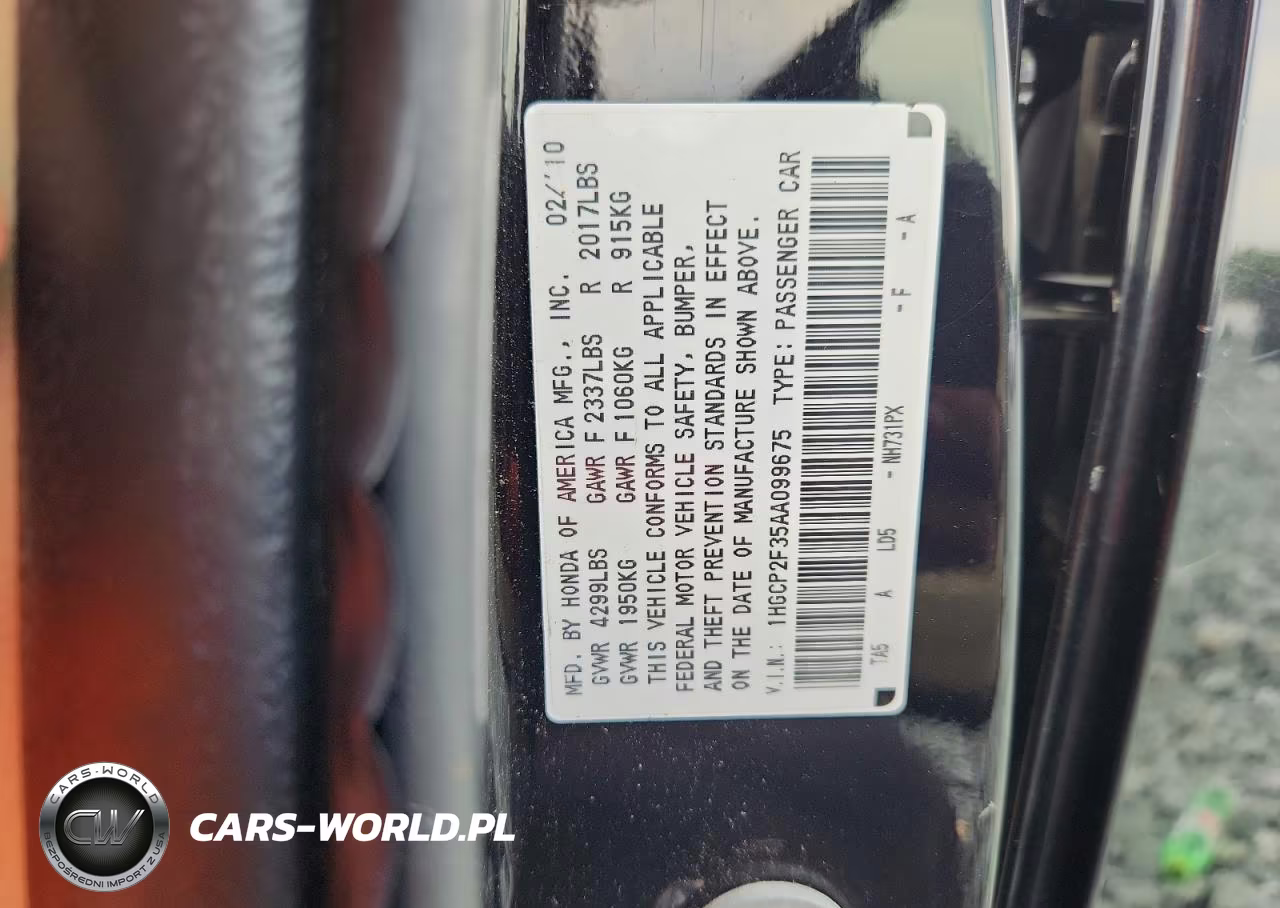 2010 Honda Accord Lx VIN:1HGCP2F35AA099675 - 12