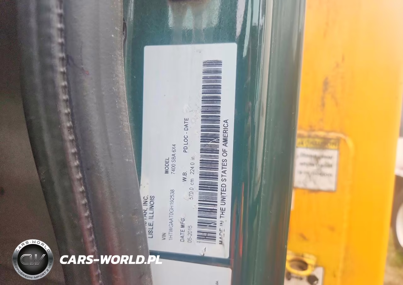 2016 International 7400 Refuse Truck VIN:1HTWGAAT0GH192538 - 11