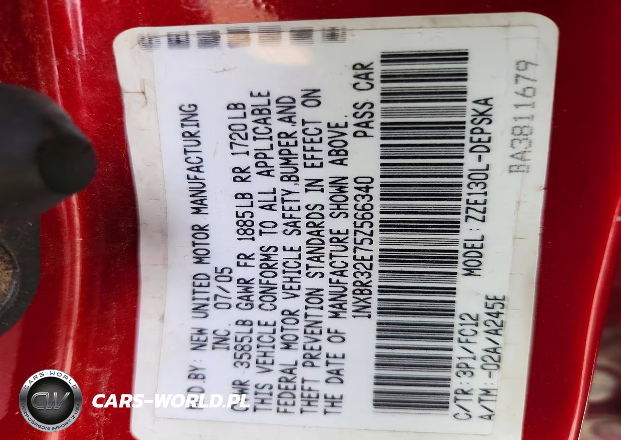 2005 Toyota Corolla S VIN:1NXBR32E75Z566340 - 12