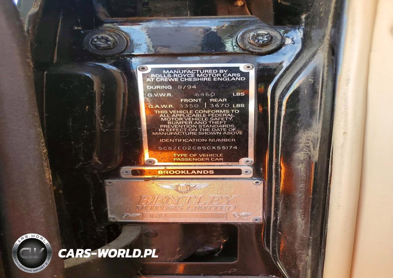 1995 Bentley Brooklands VIN:SCBZE02C8SCX55174 - 12