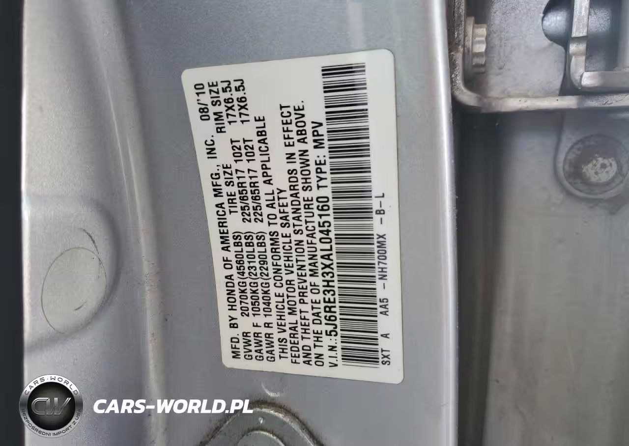 2010 Honda Cr-V Lx VIN:5J6RE3H3XAL045160 - 12