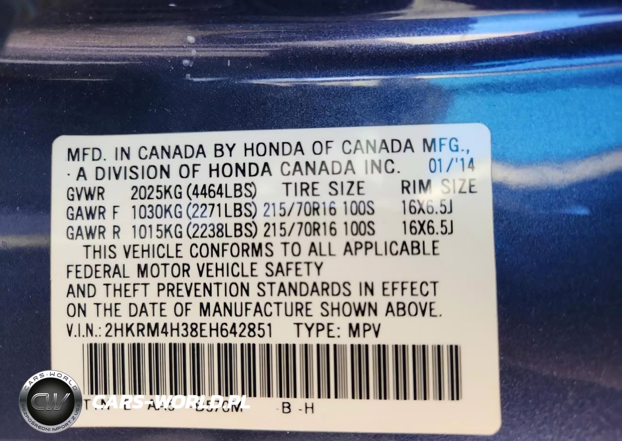 2014 Honda Cr-V Lx VIN:2HKRM4H38EH642851 - 13