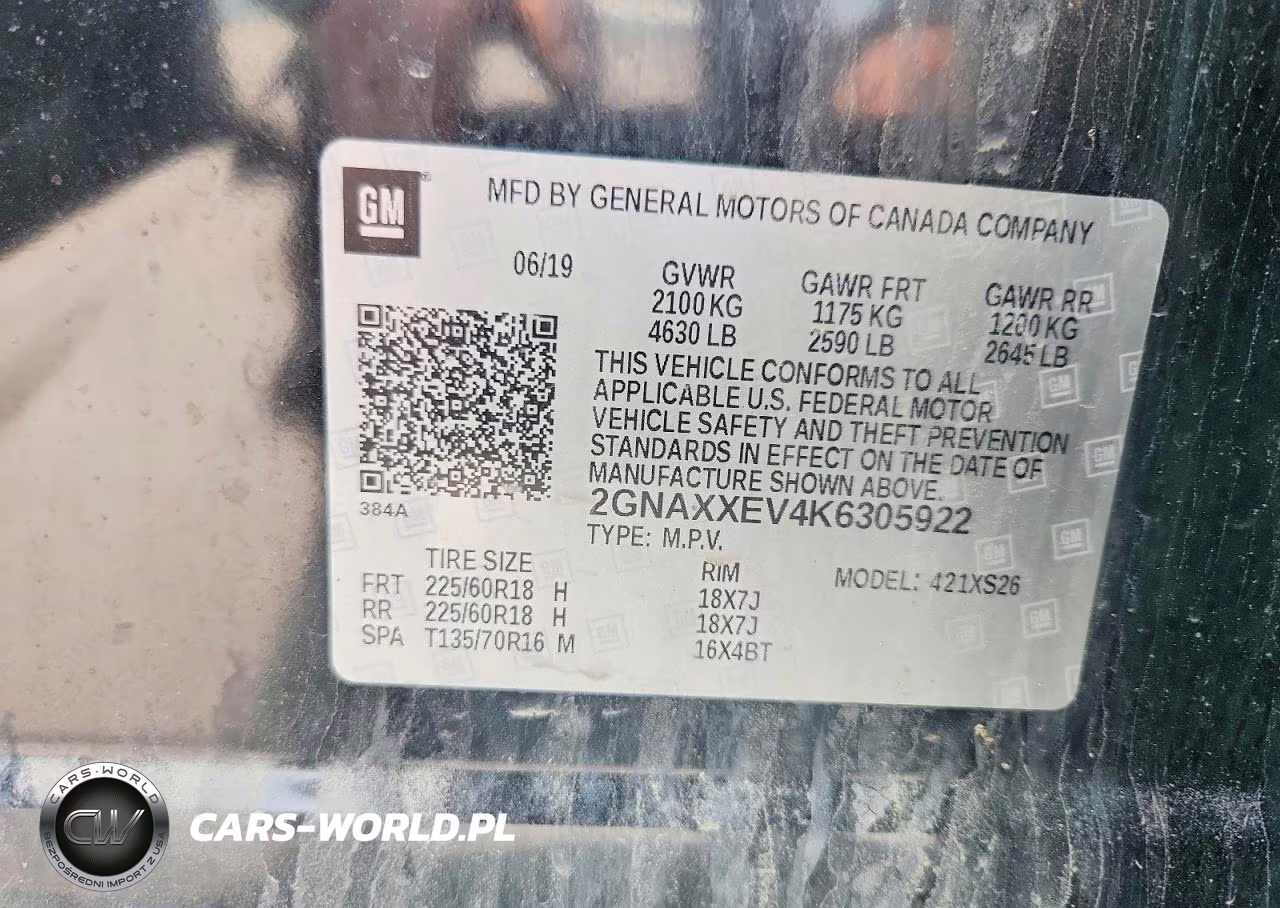 2019 Chevrolet Equinox Premier VIN:2GNAXXEV4K6305922 - 13