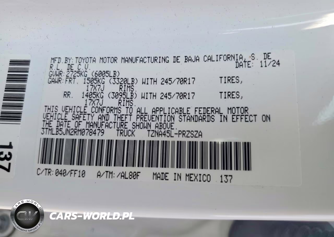 2024 Toyota Tacoma Sr5 VIN:3TMLB5JN2RM078479 - 12