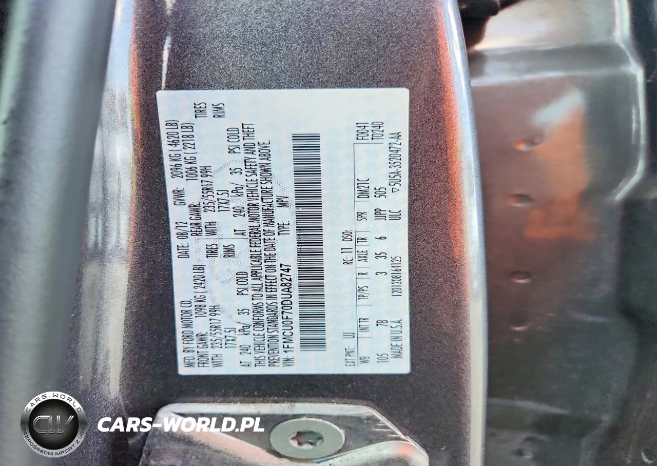 2013 Ford Escape S VIN:1FMCU0F70DUA82747 - 13