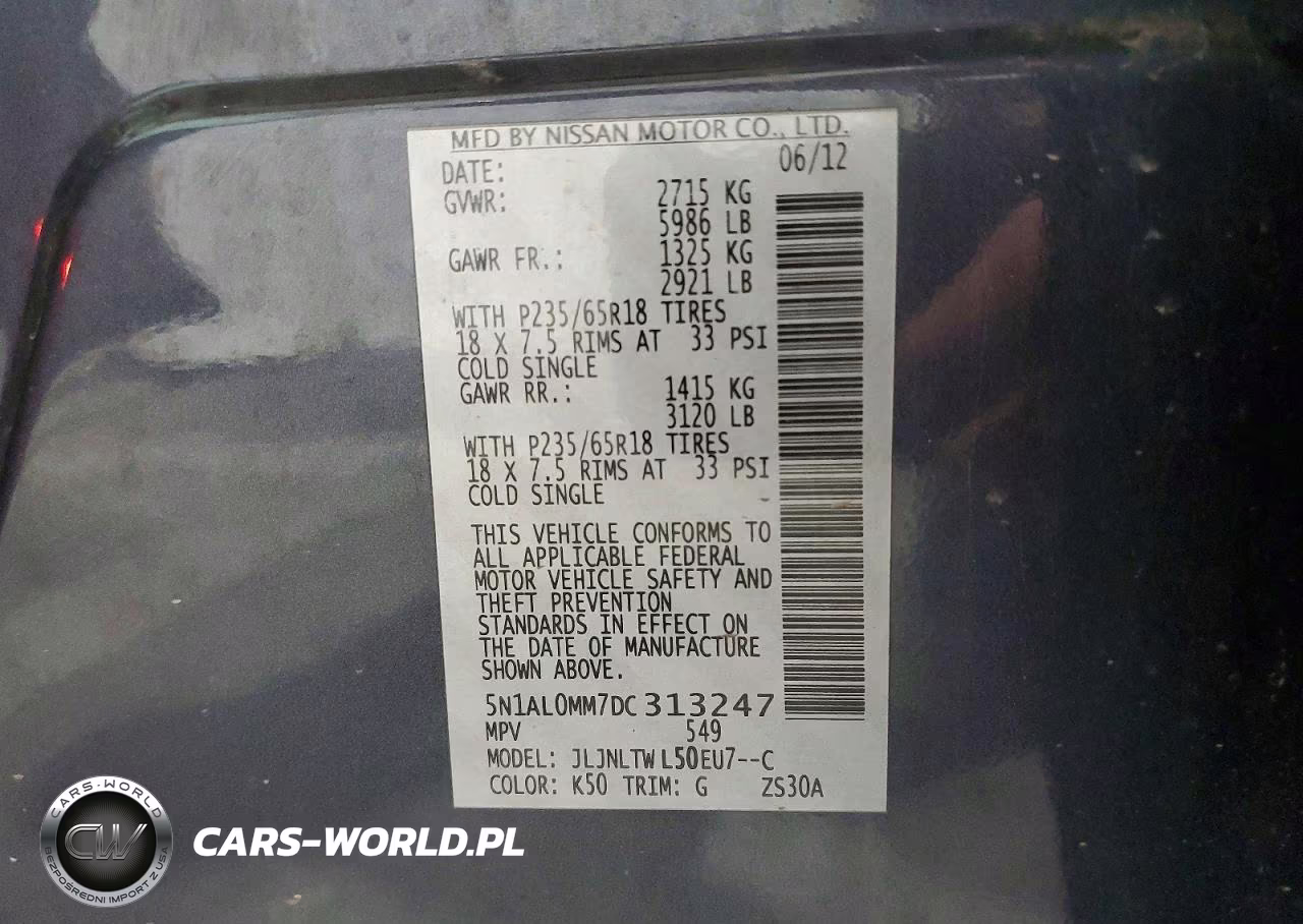 2013 Infiniti Jx35 Base VIN:5N1AL0MM7DC313247 - 13