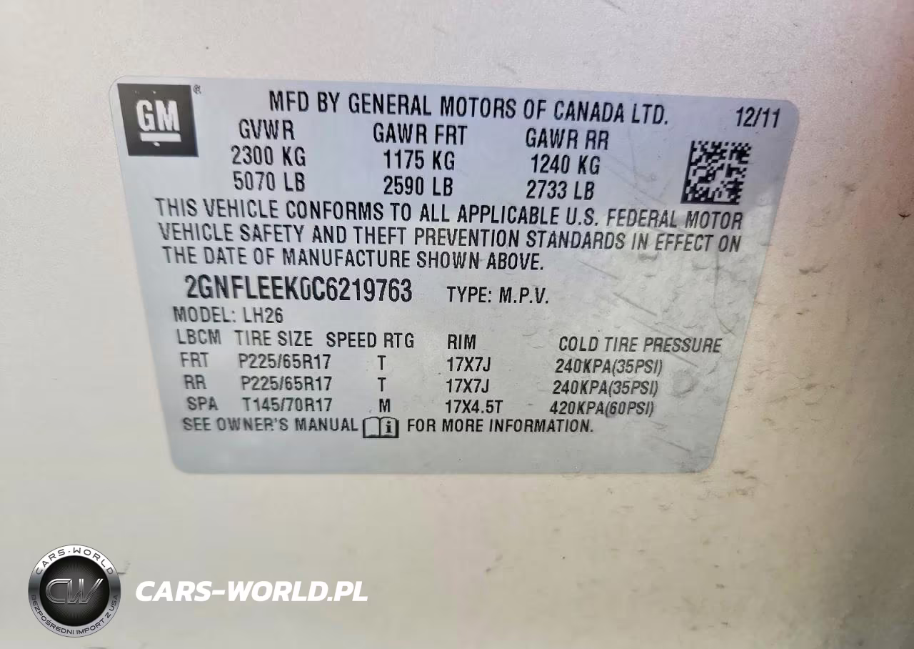 2012 Chevrolet Equinox Lt VIN:2GNFLEEK0C6219763 - 14