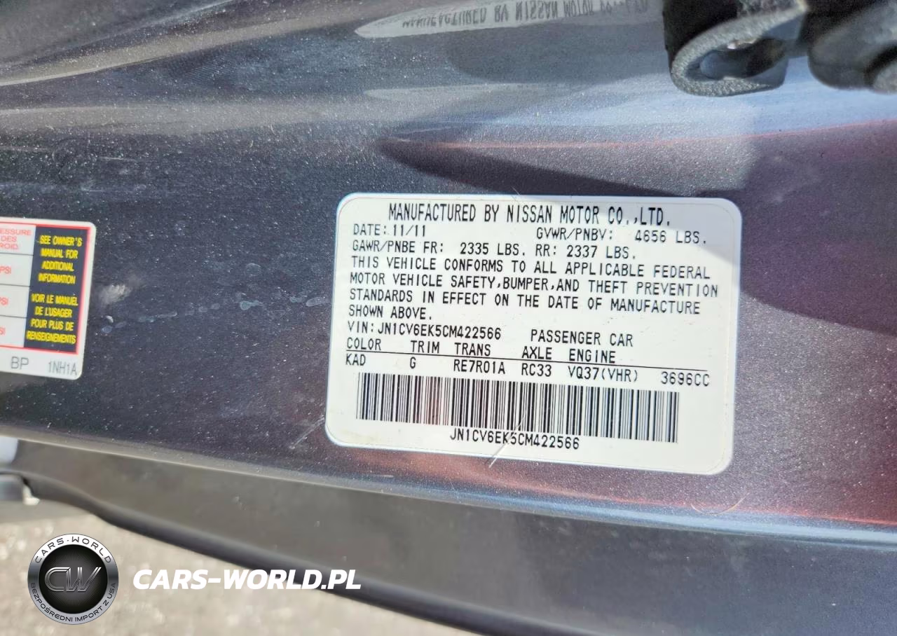 2012 Infiniti G37 Coupe Base VIN:JN1CV6EK5CM422566 - 13