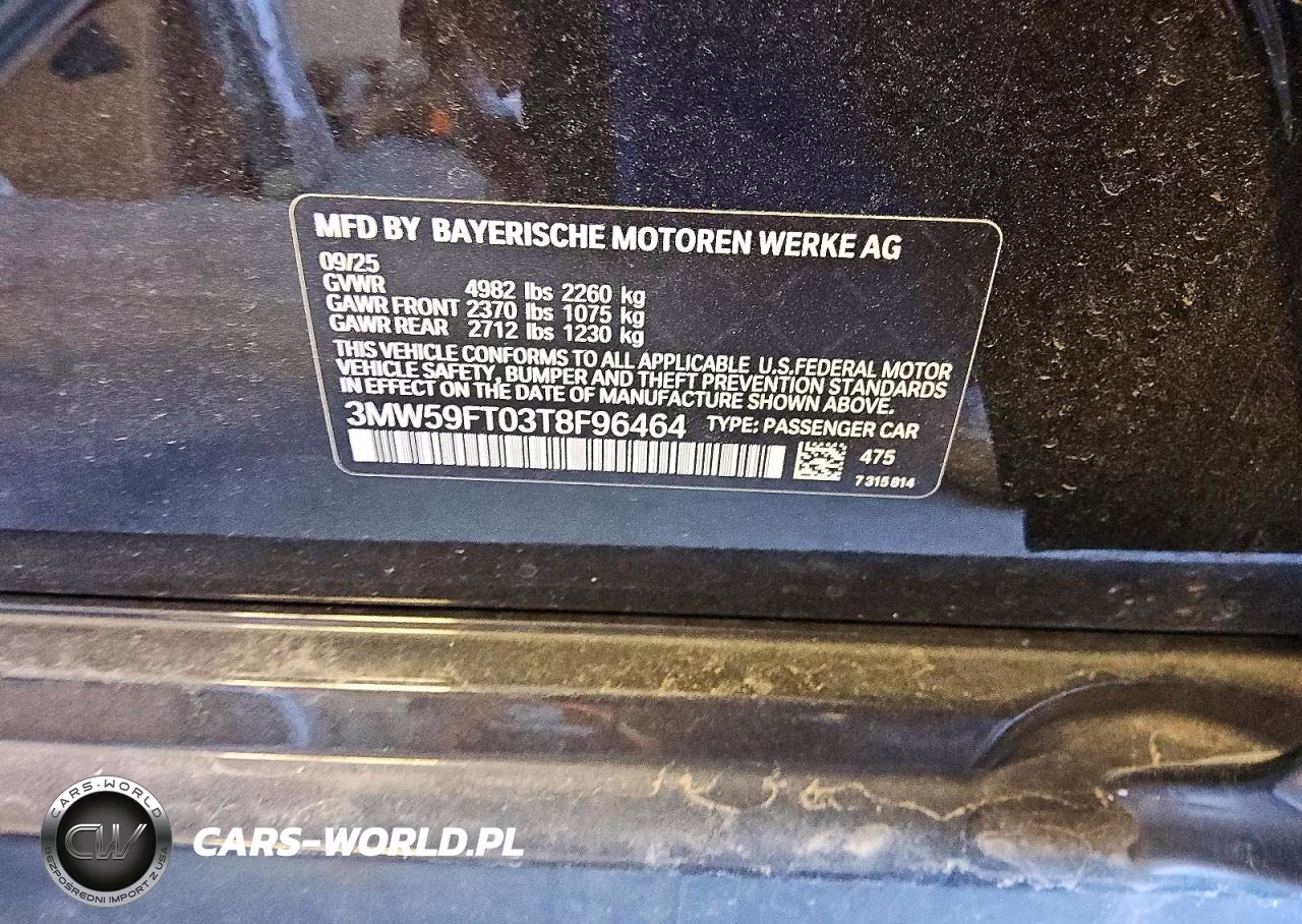 2026 BMW M340I VIN:3MW59FT03T8F96464 - 12