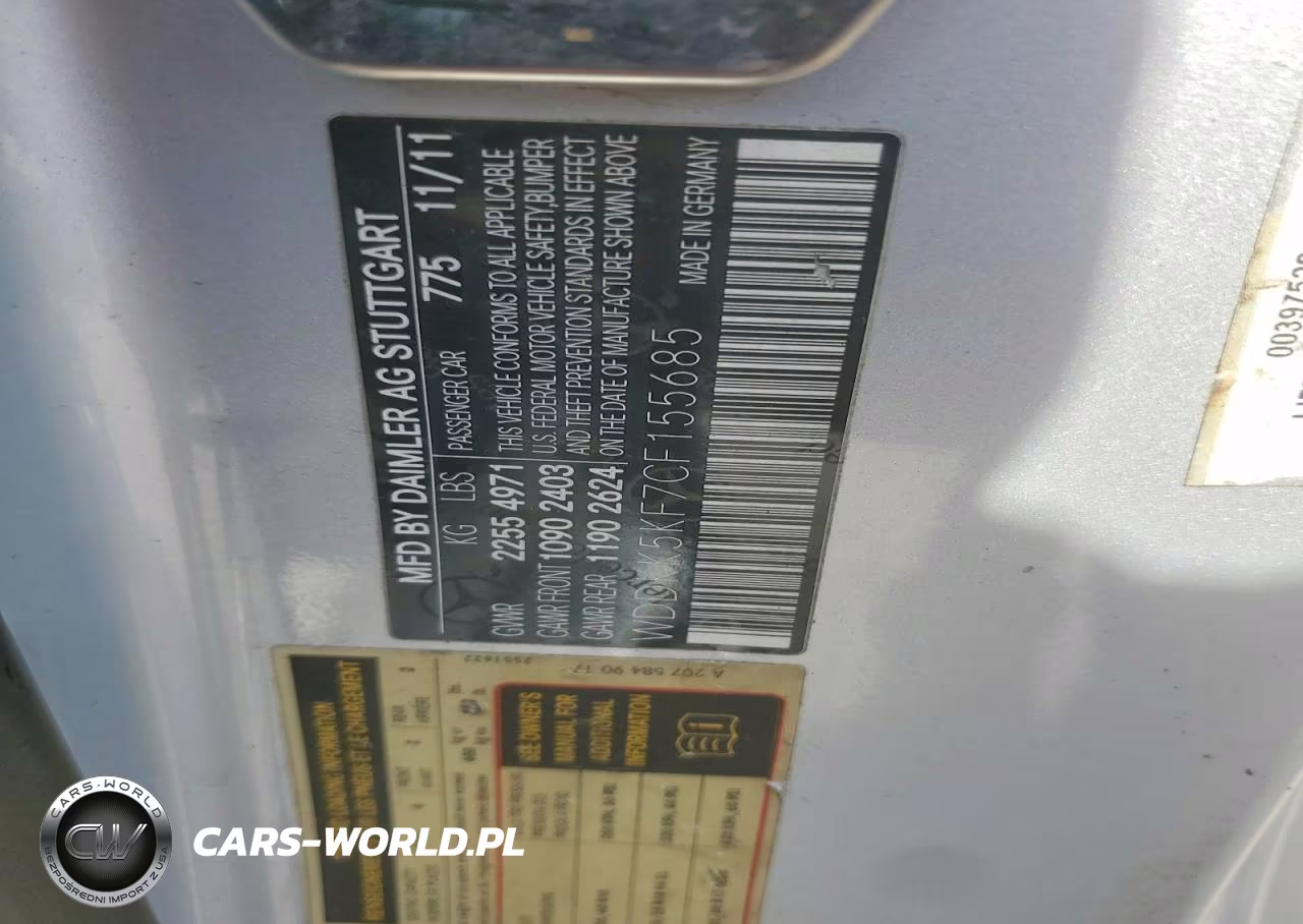 2012 Mercedes-Benz E 350 VIN:WDDKK5KF7CF155685 - 12