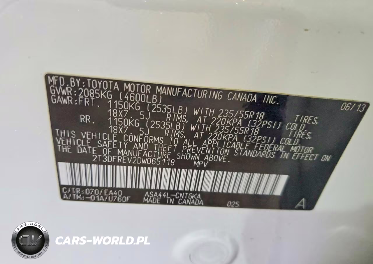 2013 Toyota Rav4 Limited VIN:2T3DFREV2DW065118 - 13
